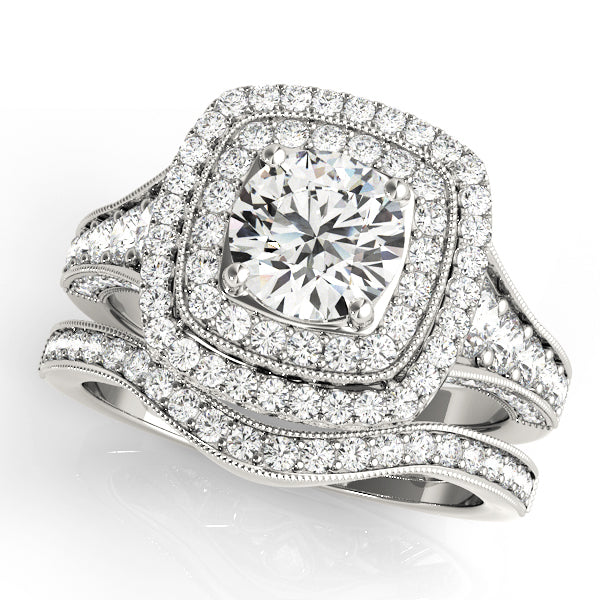 Round Diamond Halo Engagement Ring
