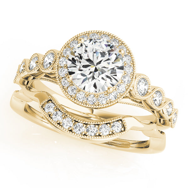 14K Yellow Gold 1.33ctw Round Diamond Engagement Ring
