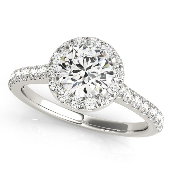 Round Diamond Halo Engagement Ring