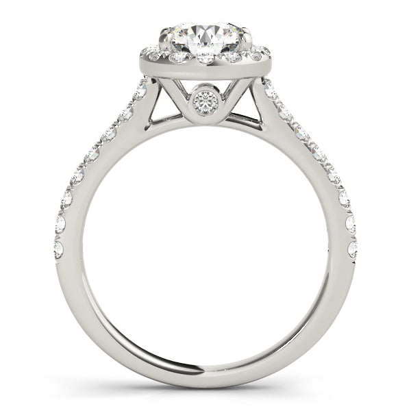 Round Diamond Halo Engagement Ring