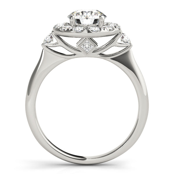 Round Diamond Halo Engagement Ring