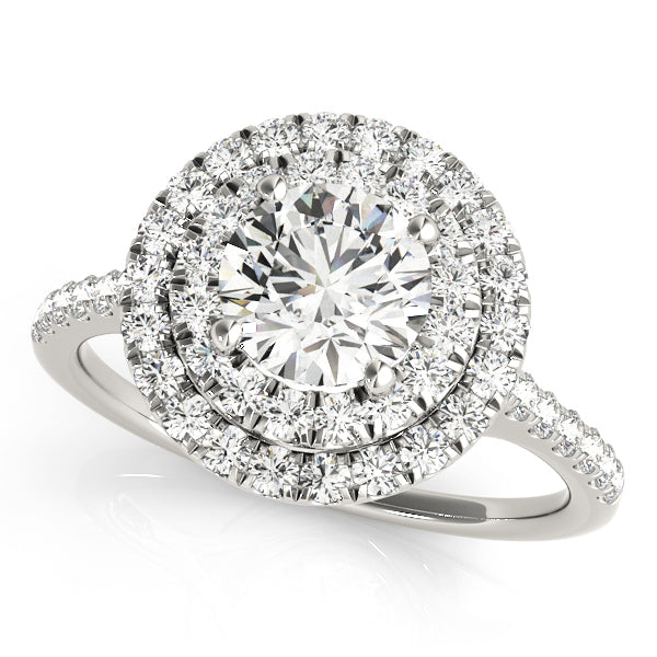 Round Diamond Halo Engagement Ring