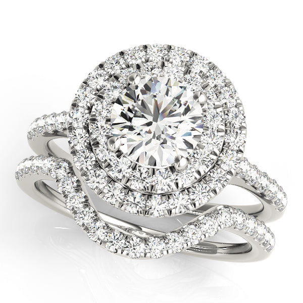 Round Diamond Halo Engagement Ring