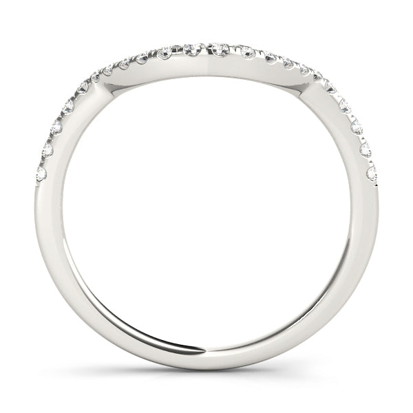 14K Yellow Gold 1/8 ct Diamond Wedding Band