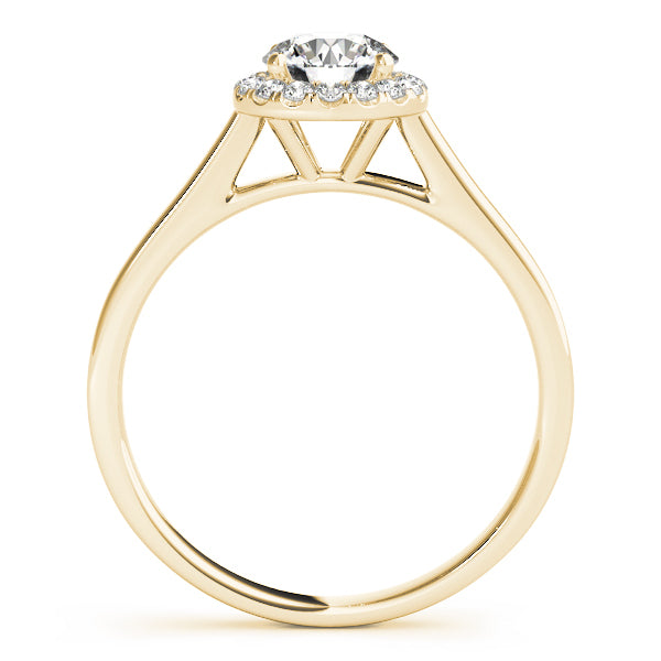 14K Yellow Gold 1 CT Diamond Halo Engagement Ring
