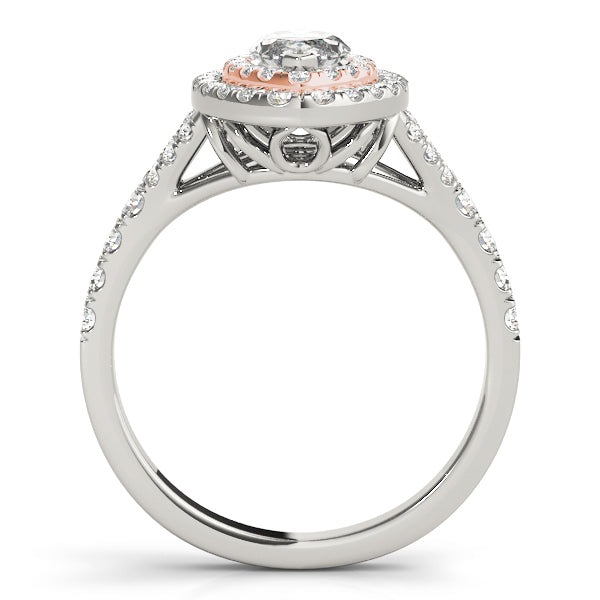 18K Rose Gold 1.5 ctw Marquise Diamond Engagement Ring