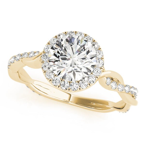14K Yellow Gold 1.33ctw Round Diamond Engagement Ring