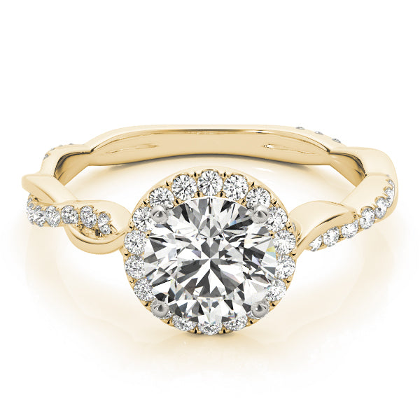14K Yellow Gold 1.33ctw Round Diamond Engagement Ring