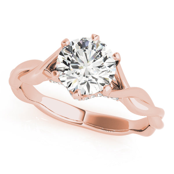 14K Rose Gold 1 CT Diamond Engagement Ring