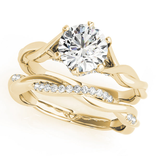18K Yellow Gold 1CT Round Diamond Solitaire Ring