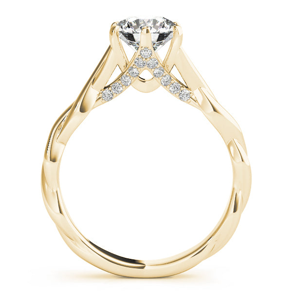 18K Yellow Gold 1CT Round Diamond Solitaire Ring