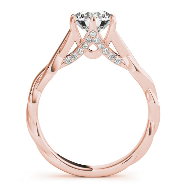 14K Rose Gold 1 CT Diamond Engagement Ring