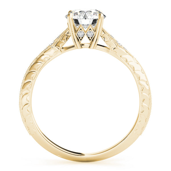 14K Yellow Gold Vintage Diamond Engagement Ring