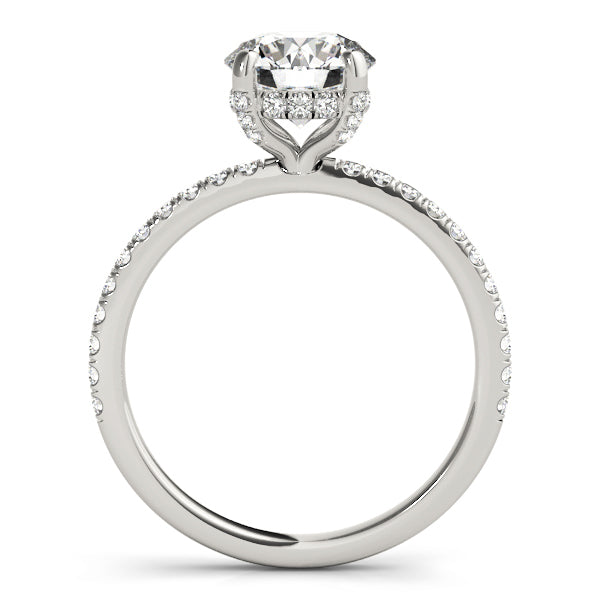 Round Diamond Halo Engagement Ring