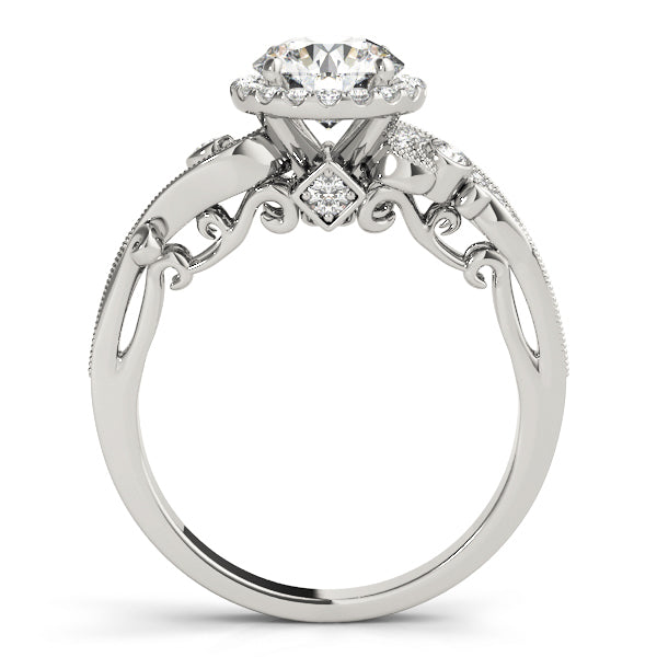 Round Diamond Halo Engagement Ring