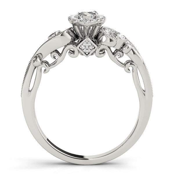 Marquise Diamond Halo Engagement Ring | 1.0 CT Center