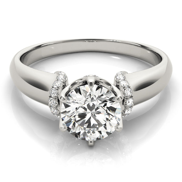 14K White Gold Vintage Diamond Engagement Ring