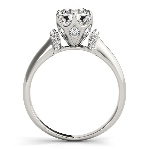 Platinum Vintage 5/8 CT Round Diamond Engagement Ring