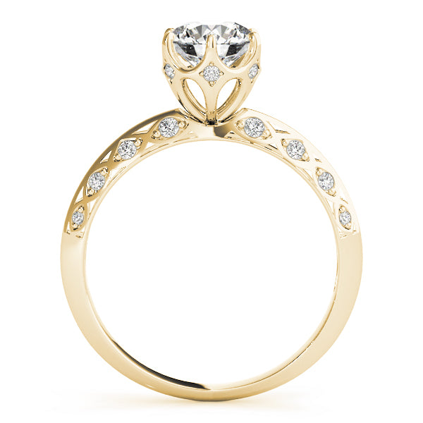 18K Yellow Gold 1 ct Diamond Vintage Engagement Ring