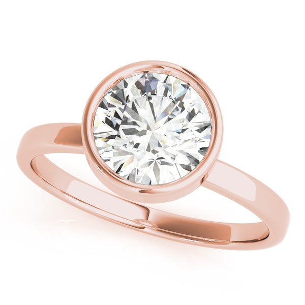 18K Rose Gold 1ct Round Diamond Solitaire Ring