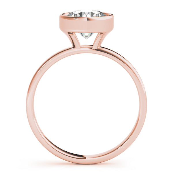 18K Rose Gold 1ct Round Diamond Solitaire Ring