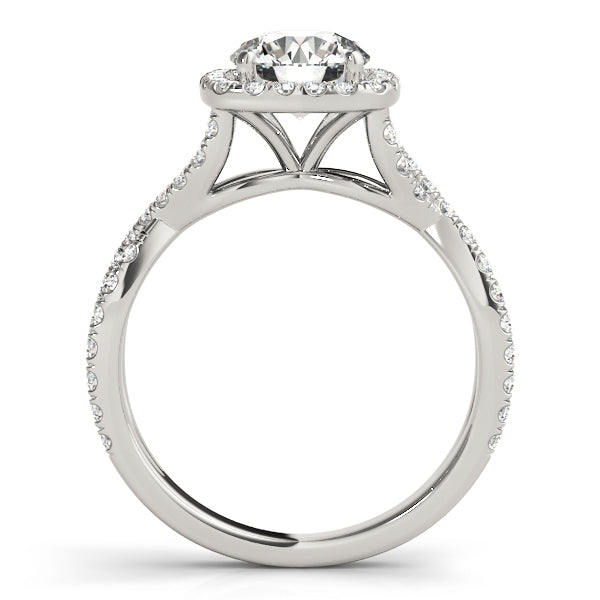Round Diamond Halo Engagement Ring