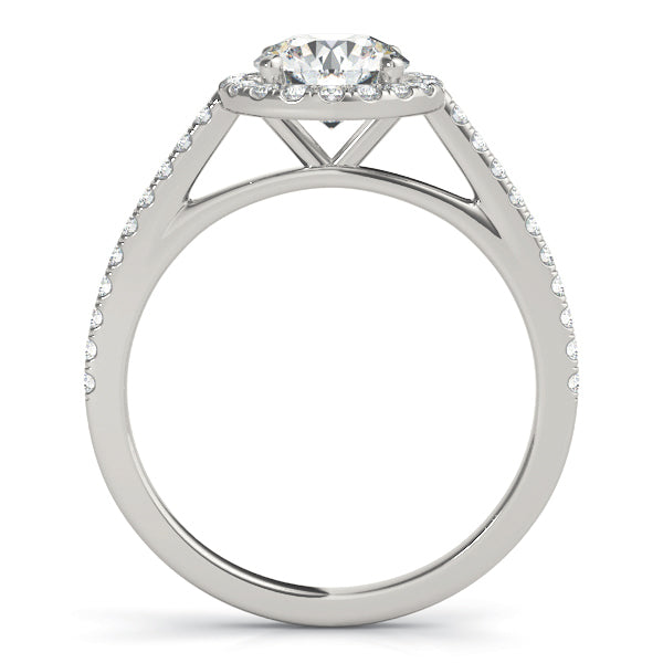 Round Diamond Halo Engagement Ring