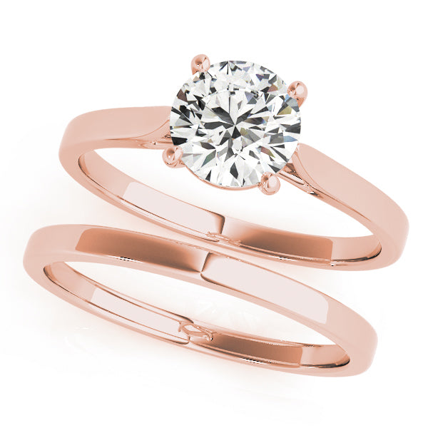 18K Rose Gold 1ct Diamond Solitaire Engagement Ring