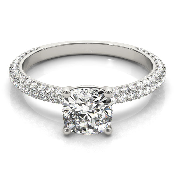 Pave Diamond Engagement Ring