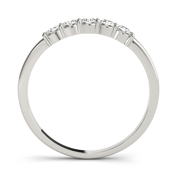 5-Stone Round Diamond Wedding Band