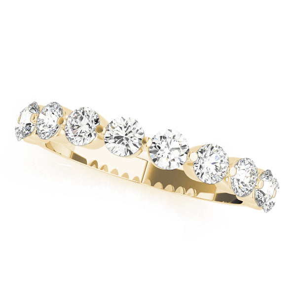 18K Yellow Gold Multi-Diamond Wedding Band