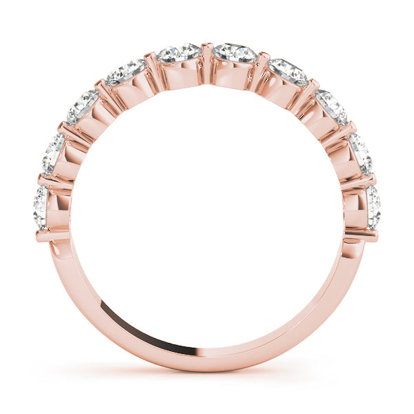 14K Rose Gold 1/4 CT Diamond Wedding Ring