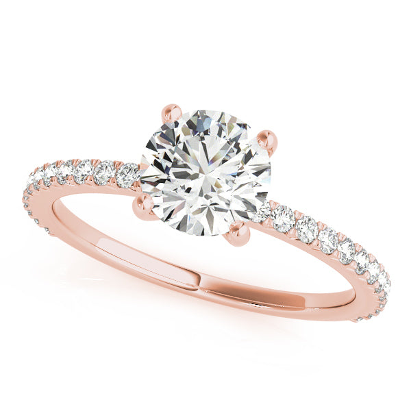14K Rose Gold 1.25 ctw Round Diamond Engagement Ring