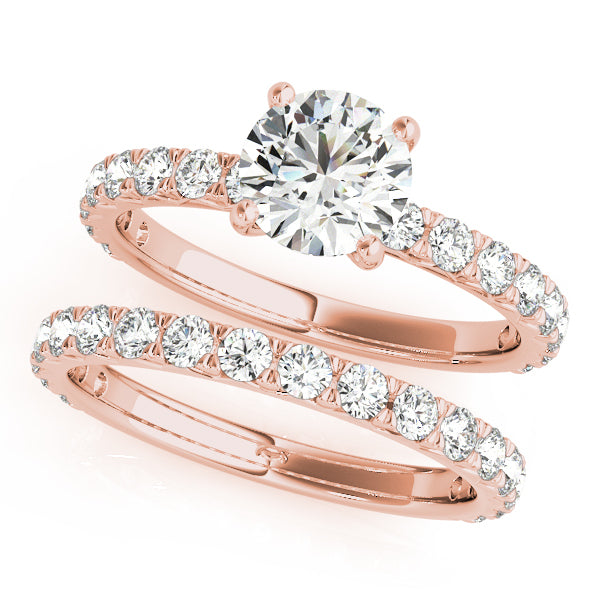 14K Rose Gold 1.5ctw Round Diamond Engagement Ring