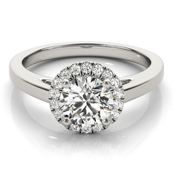 Round Diamond Halo Engagement Ring