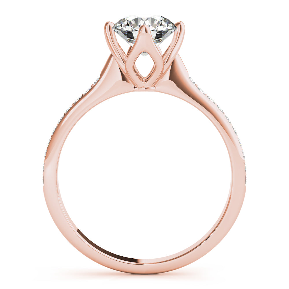 14K Rose Gold 1 ct Diamond Engagement Ring