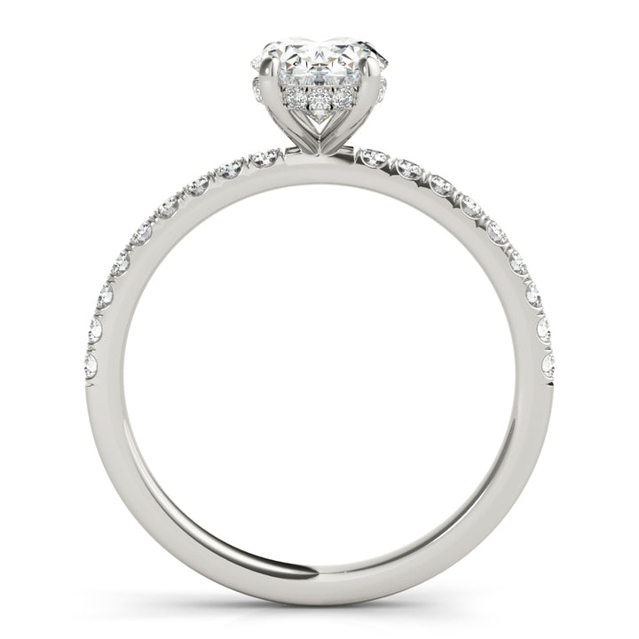 Oval Diamond Halo Engagement Ring
