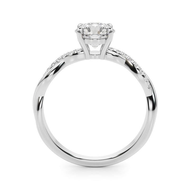 14K White Gold Round Diamond Fashion Ring