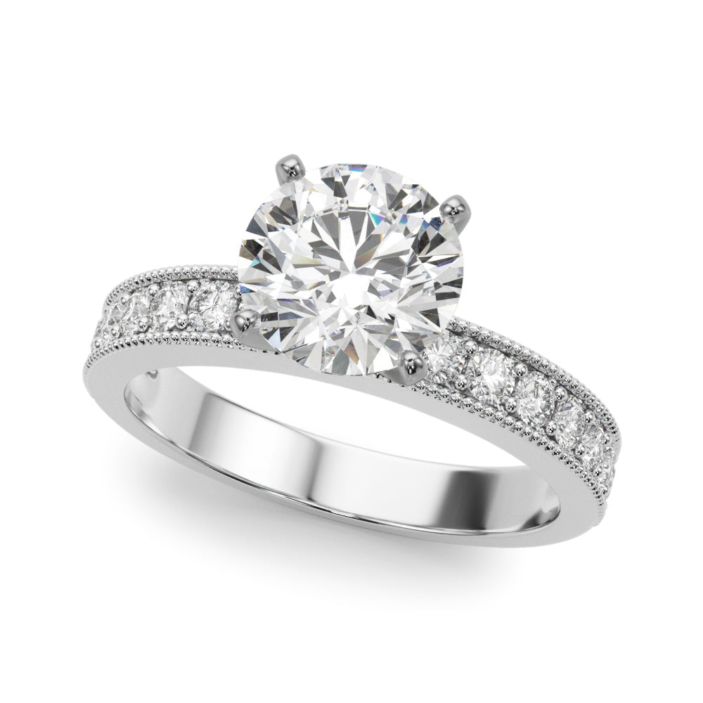Round Diamond Multi-Stone Engagement Ring