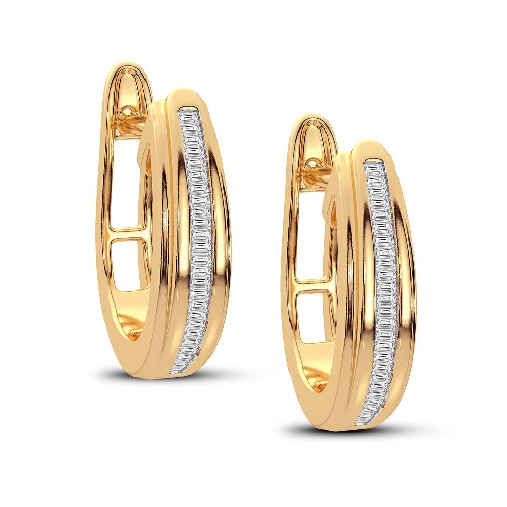 Exquisite 10K 0.13CT Diamond Earring