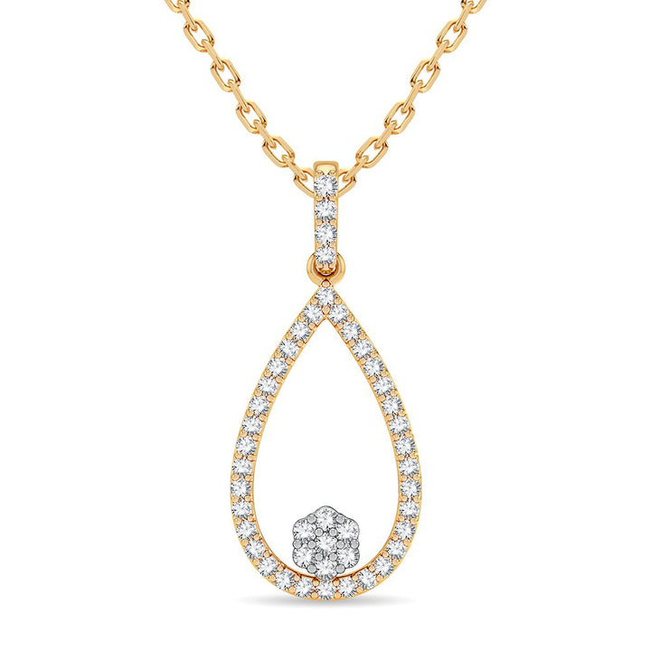 14K 0.05CT Diamond Pendant