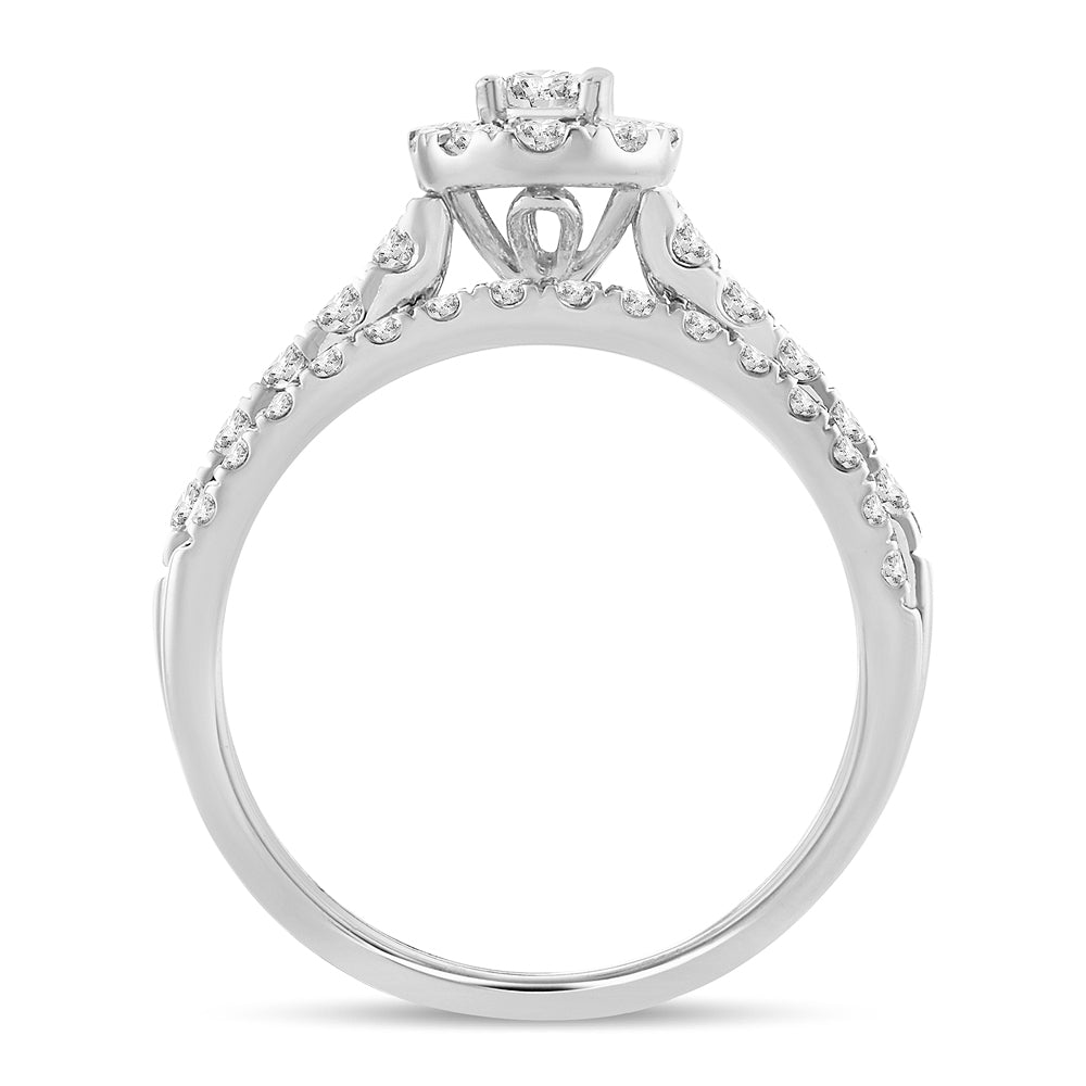 14K 1.00CT Fancy Cut Bridal Ring