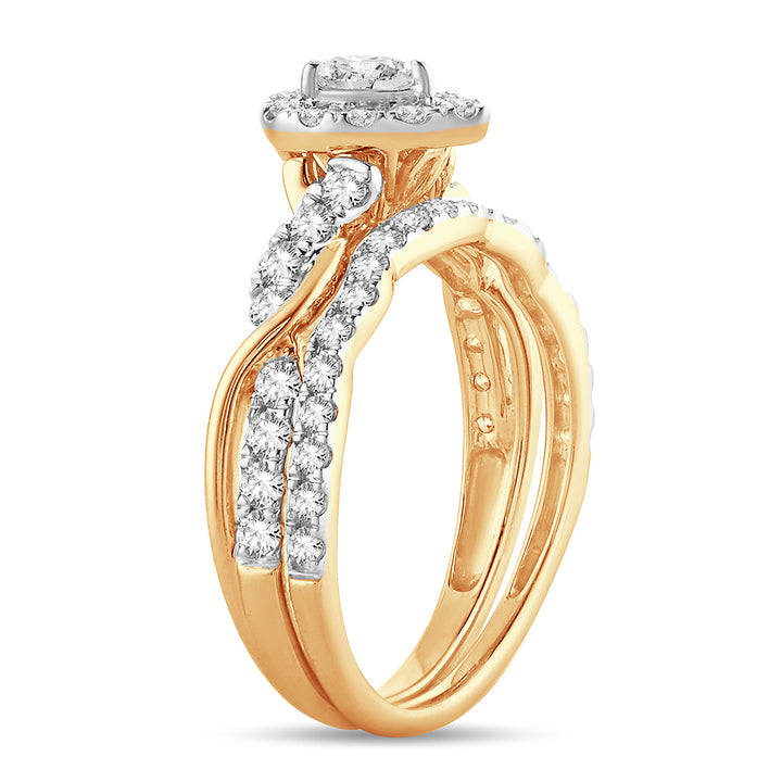 14K 1.00CT Fancy Cut Bridal Ring