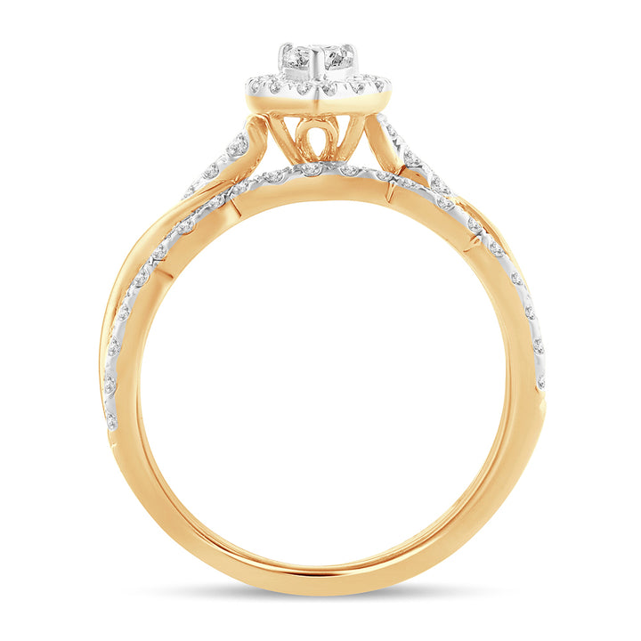 14K 1.00CT Fancy Cut Bridal Ring