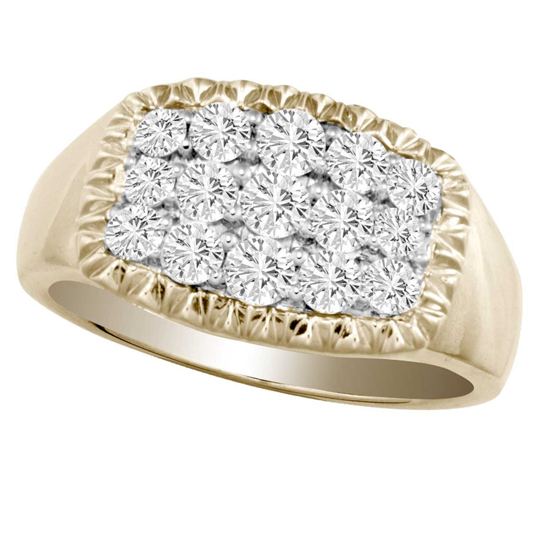 14K 1.50CT Diamond MENS RING