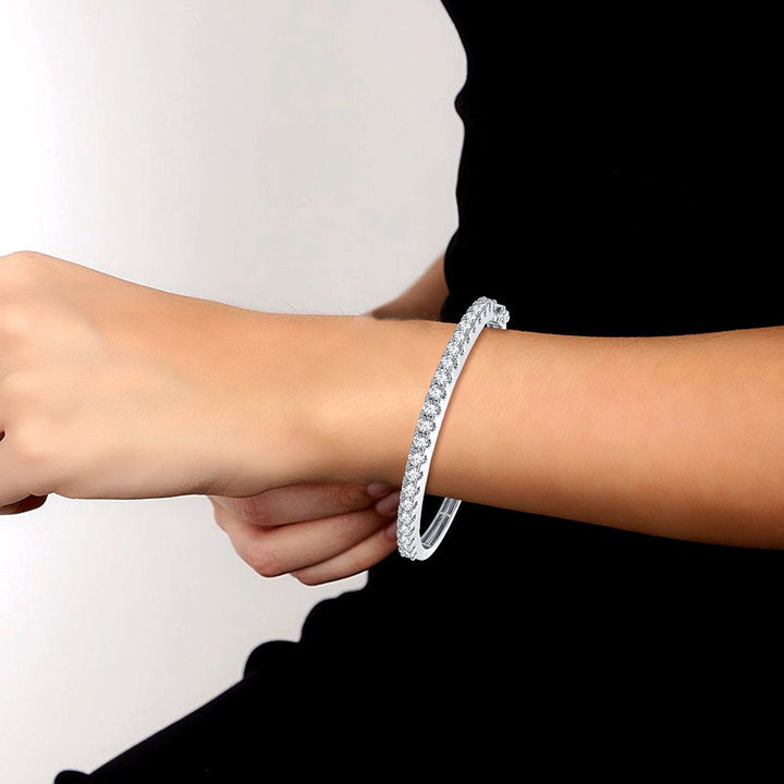 14K 2.50CT Diamond Bangle