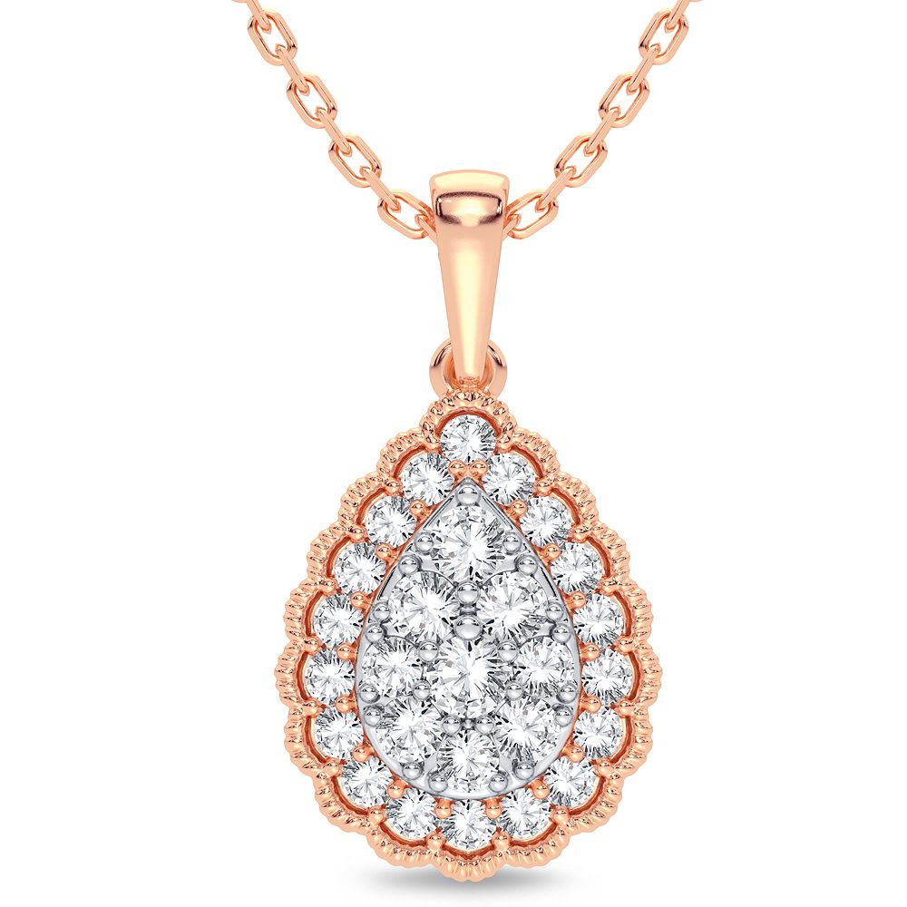 Elegant 14K 0.33CT Diamond Pendant