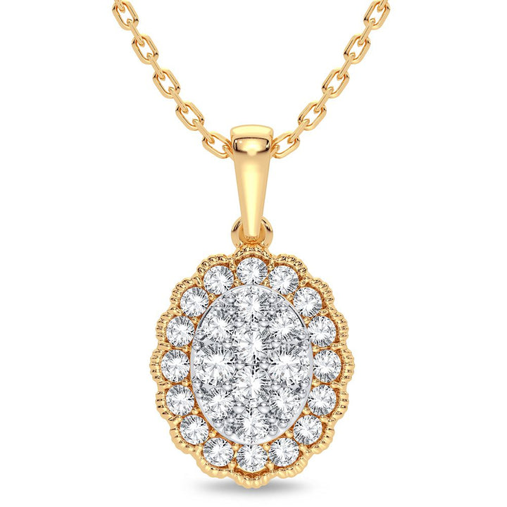 14K 0.33CT Diamond Pendant