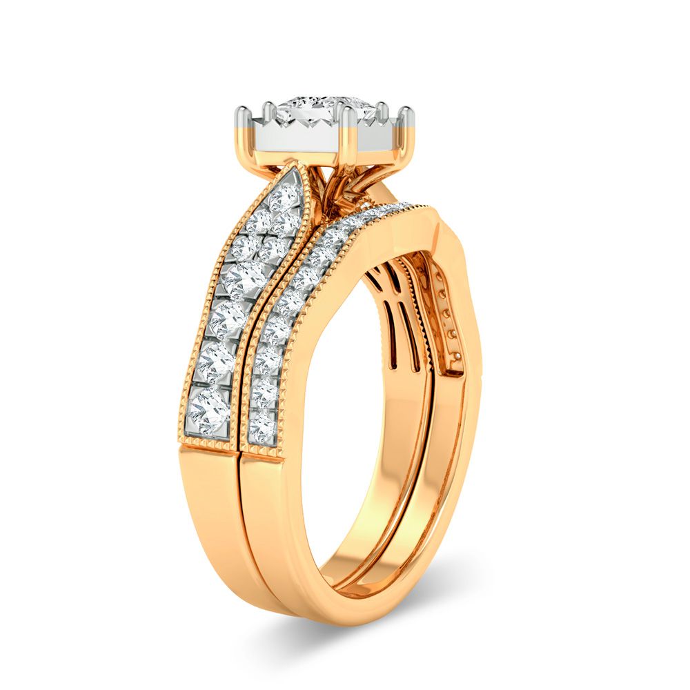 14K 0.90ct Diamond Bridal Ring