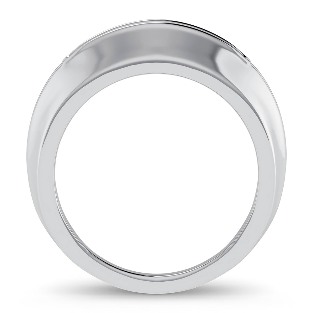 14K 0.25CT DIAMOND MEN'S BAND